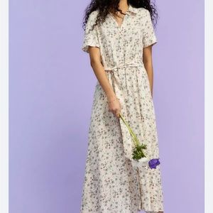 H&M tie waist shirt dress